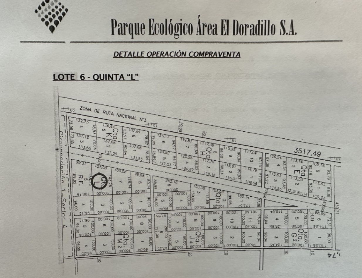 TERRENO 15625 M² con servicios en PARQUE ECOLOGICO EL DORADILLO - ETAPA 4