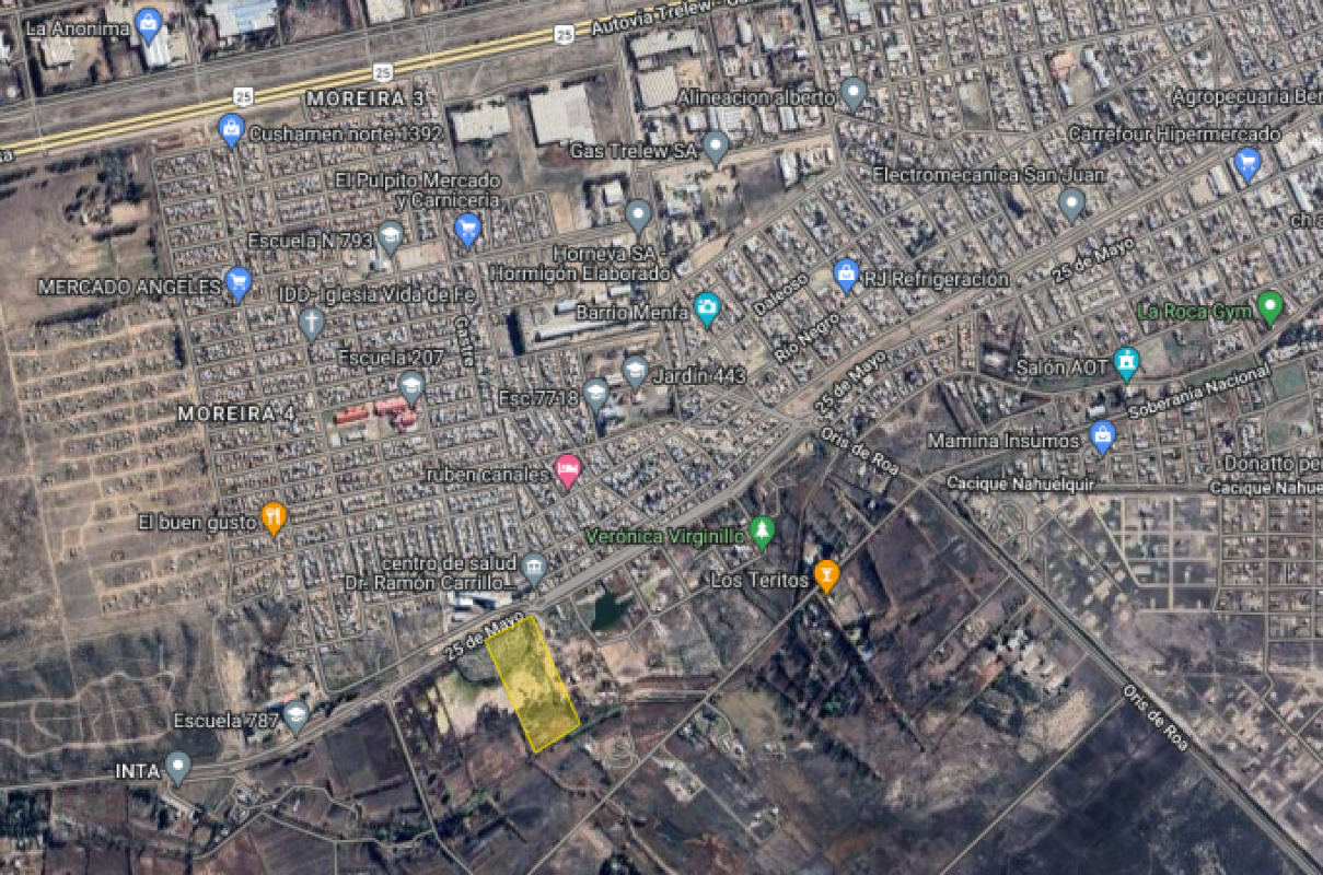 IMPORTANTE PROPIEDAD - 4Has  sobre Av. 25 d Mayo en Trelew